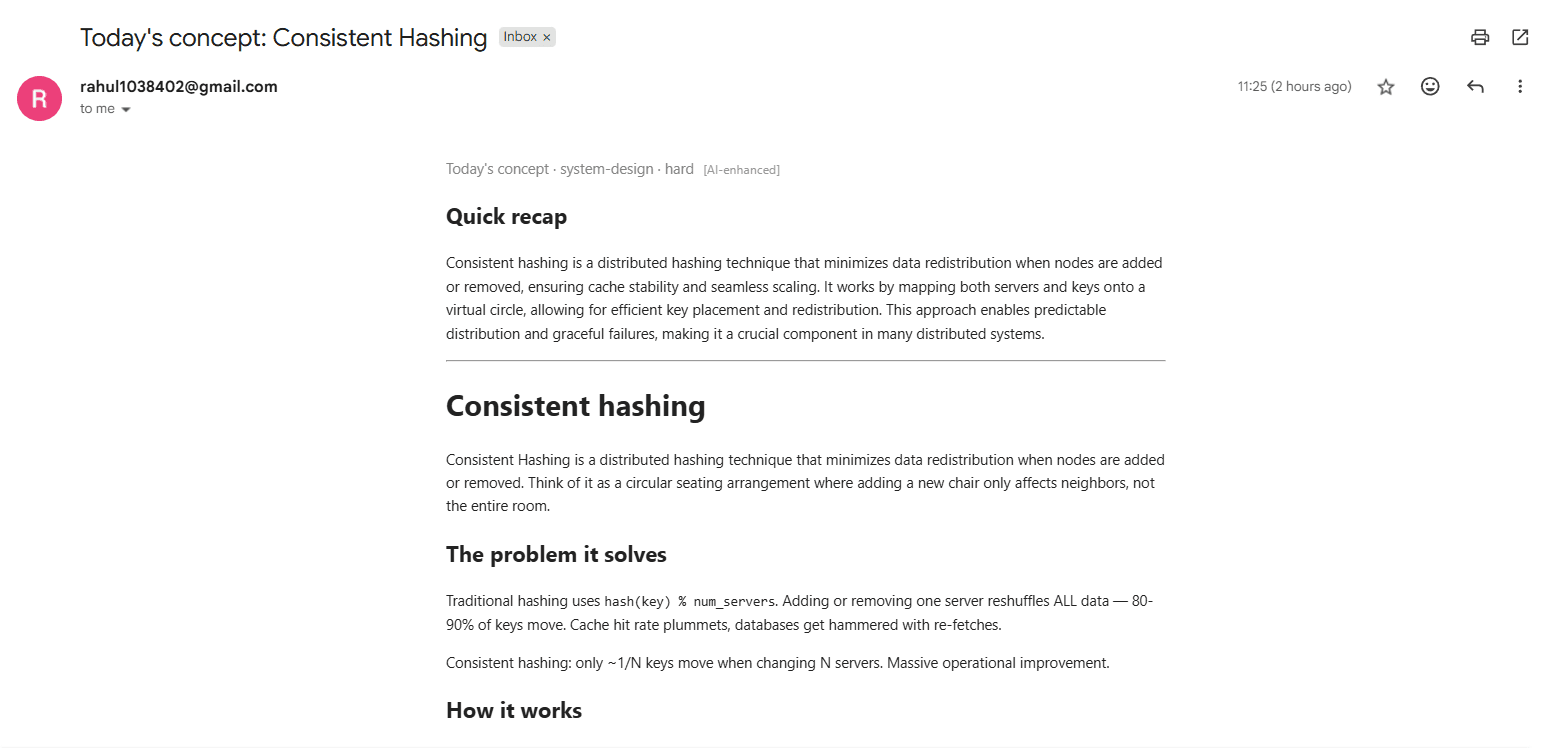 what_i_know — The daily revision email lands automatically